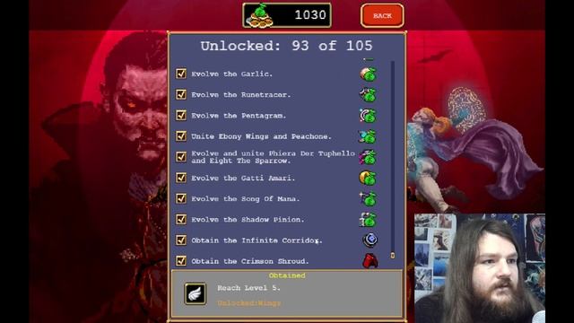 Vampire Survivors. Unlock the yellow sign. Evolve the Crimson Shroud And the infinite corridor. смотреть онлайн
