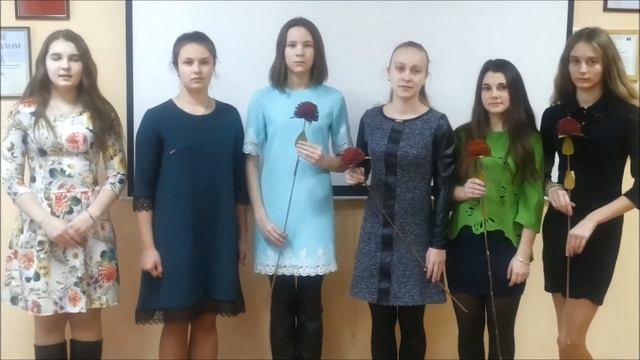 220-річчя від дня народження Г.Гейне. Учениці Заліщицької гімназії читають поезії.