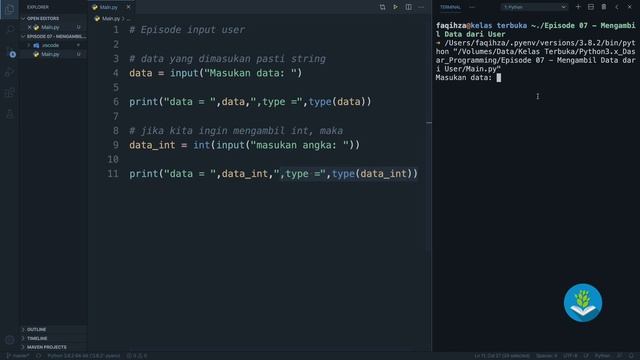 Belajar Python [Dasar] - 07 - Mengambil Input Data dari User смотреть онлайн
