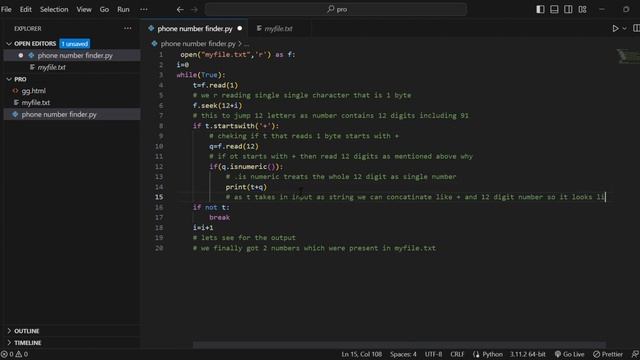 Find phone number in files using Python.Best application of startswith() and isnumeric(). смотреть онлайн