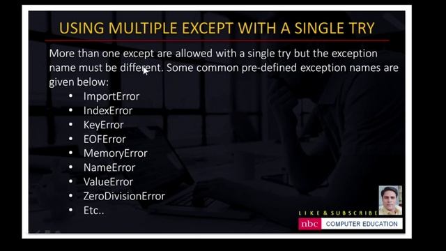 #43 : Exception Handling In Python | Error Handling | Python Tutorials For Beginners | Python by nb смотреть онлайн