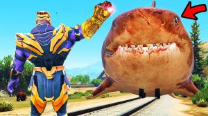 ТАНОС ПРЕВРАТИЛ ПОЕЗД В МЕГАЛОДОНА ЭКСПЕРИМЕНТ В ГТА 5 МОДЫ! ОБЗОР МОДА В GTA 5! ИГРЫ ГТА ВИДЕО MODS