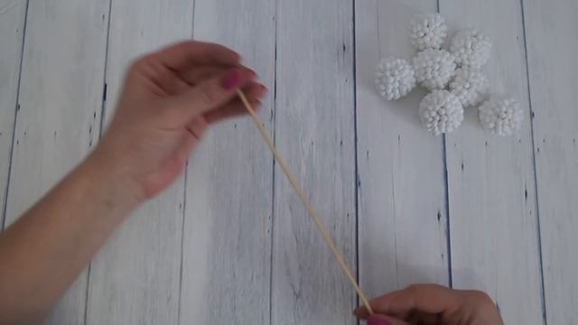 Flowers Made Of Cotton Swabs And Corrugated Paper