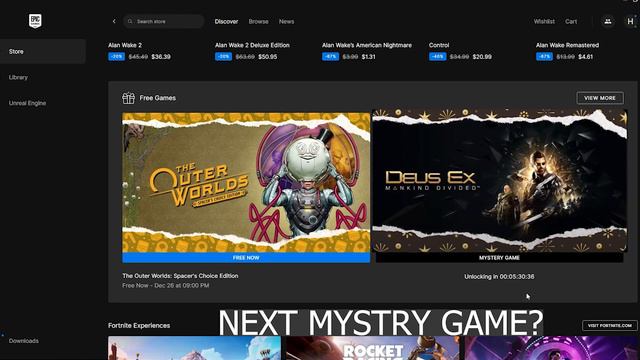 Next 8th Mystry Game Deus Ex? Epic Games Store Free Games Prediction смотреть онлайн