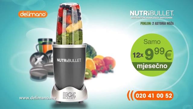 Nutribullet + POKLONI: Astoria Santoku nož i Astoria višenamjesnki nož смотреть онлайн