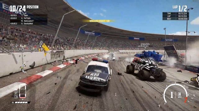 WRECKFEST HUGE CRASHES | PINBALL MOD | POLICE CAR DESTRUCTION смотреть онлайн