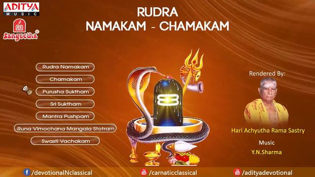 Namakam Chamakam, Purusha Suktam, Sri Suktam, Mantra Pushpam, Runa Vimochana Stotram,