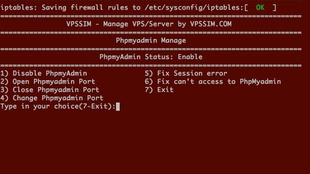 How to use "PhpMyadmin Manage" function in VPSSIM смотреть онлайн