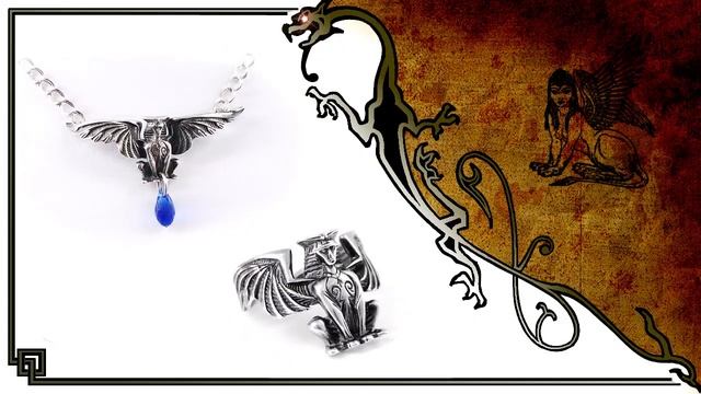 СФИНКС ~ ГАРНИТУР, КОЛЬЕ И КОЛЬЦО В ГРЕЧЕСКОМ СТИЛЕ С КРЫЛЬЯМИ И КРИСТАЛЛОМ 1820 смотреть онлайн