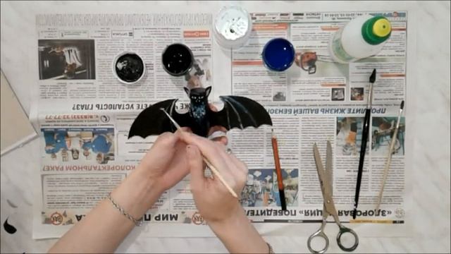 DIY Хэллоуин. Halloween. Очень простые поделки своими руками. Летучая мышь, паук, приведение. смотреть онлайн