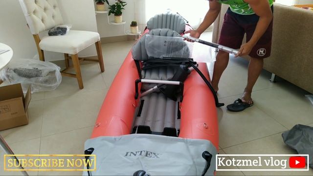 UNBOXING KAYAK INTEX EXCURSION PRO K2 | kotzmel vlog смотреть онлайн