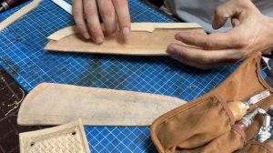 Сложносоставные ножны из кожи растительного дубления с тиснением