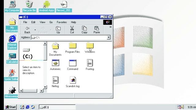 Что будет если удалить папку windows на симуляторе windows 98!!! смотреть онлайн