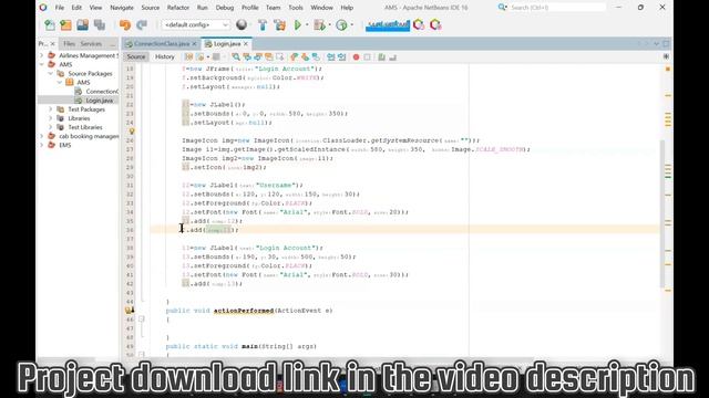 03 - Airlines Management System Project Java | Login Page | NetBeans MySQL Database смотреть онлайн