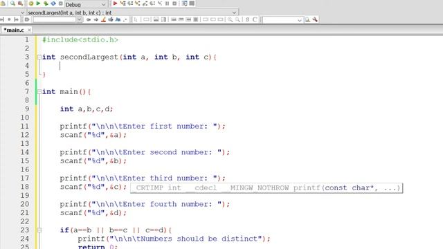 Write a program to find the third largest number among 4 numbers смотреть онлайн
