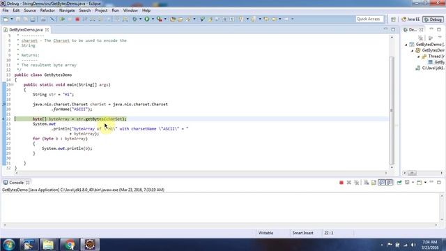 Java String [getBytes(Charset charset) method] | Java Tutorial смотреть онлайн