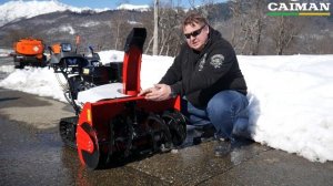 Снегоуборщик гусеничный самоходный. Обзор 2022. Тест-драйв снегоуборщика CAIMAN EDO 32H #многоснега