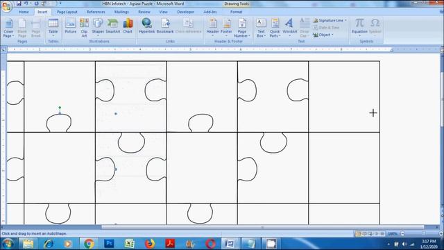 How to design a jigsaw puzzle template in Microsoft Word - MS Word Tutorial смотреть онлайн