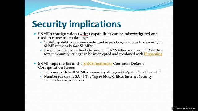 ITS 372 (2022) - SNMP (part 2) смотреть онлайн