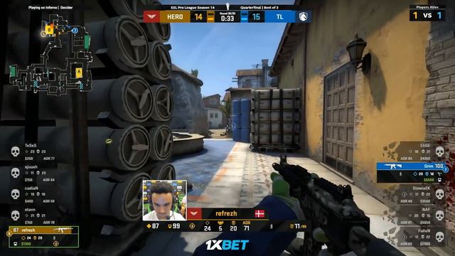 REFREZH INSANE 1v5 CLUTCH ACE смотреть онлайн