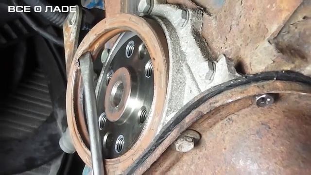 Замена сцепления заднего сальника коленчатого вала. Лада Калина (Lada Kalina - AvtoVAZ)