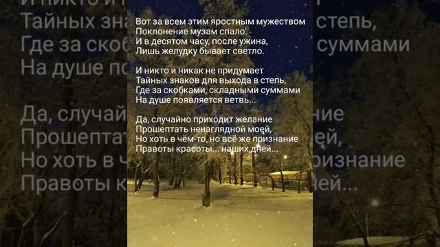 Видео. Стихотворение "Наша ночь ". Категория (+14). смотреть онлайн