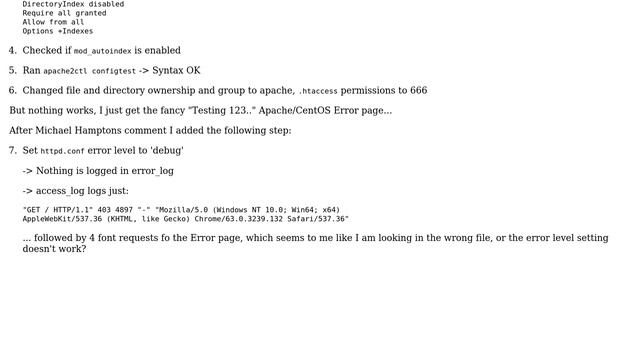 .htaccess autoindex not working, 403 error смотреть онлайн