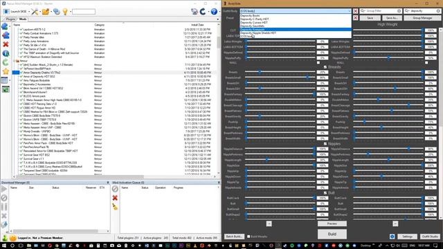 Bodyslide, Calientes Female Body, HDT Physics Extension, XP32 Maximun Squeleton