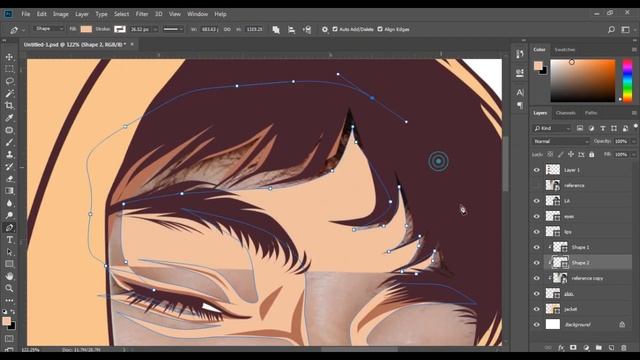 Cartoon Effect / Vexel Art / Vector Art / Photoshop Tutorial (Timelapse) - My Commissioned Work смотреть онлайн