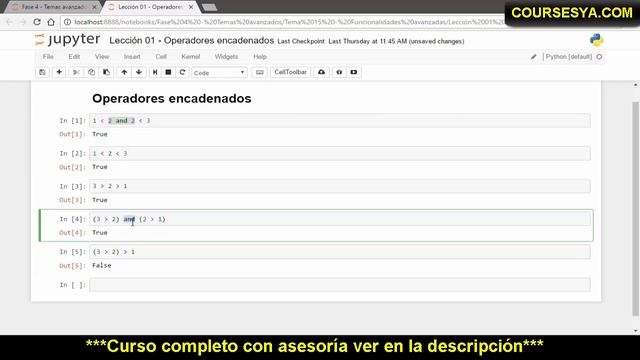 ?Curso Maestro de Python 3: Aprende Desde Cero-Operadores Encadenados смотреть онлайн