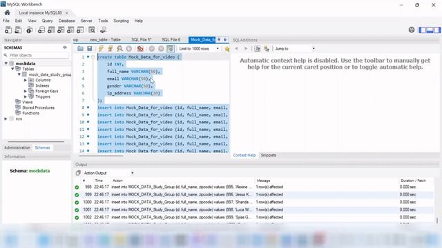 Generate Mock Data and Upload to MySQL and Use Code Generator Tutorial смотреть онлайн