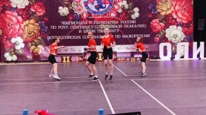 Скакалка. Роуп скиппинг (спортивная скакалки). 1 м прыжки через две скакалки 2 чел. юниорки г. Орел