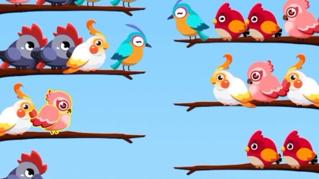 BIRD SORT COLOR PUZZLE /Bird sort color puzzle - ??? All Levels & Challenges смотреть онлайн