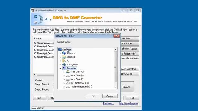 Any DWG to DWF Converter quick demo смотреть онлайн