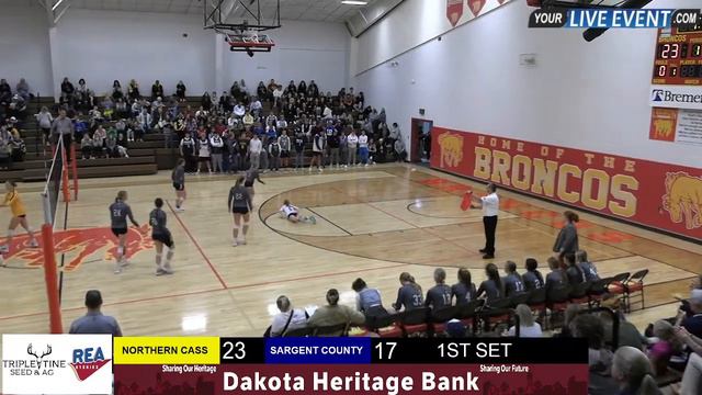 Class B Region 1 Volleyball Tournament Semifinals - Northern Cass vs Sargent County смотреть онлайн