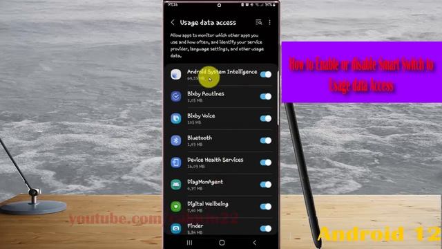 Samsung Galaxy S22 Ultra : How to Enable or disable Smart Switch to Usage data Access смотреть онлайн
