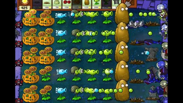 Plants Vs Zombies Растения против зомби Выживание:ночь(сложно) смотреть онлайн