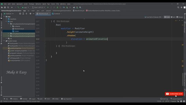 How to Make Bottom Navigation with Animation in Jetpack Compose | Android | Kotlin | Make it Easy смотреть онлайн
