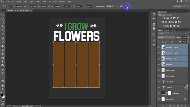 Gardening T-Shirt Design for Zazzle in Photoshop Tutorial смотреть онлайн