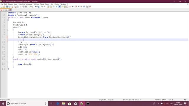 Very simple way to handle Event in java porgram[HINDI] смотреть онлайн