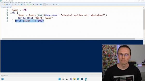 for / while / do-while / do-until Schleifen (PowerShell Kurs Folge 14)
