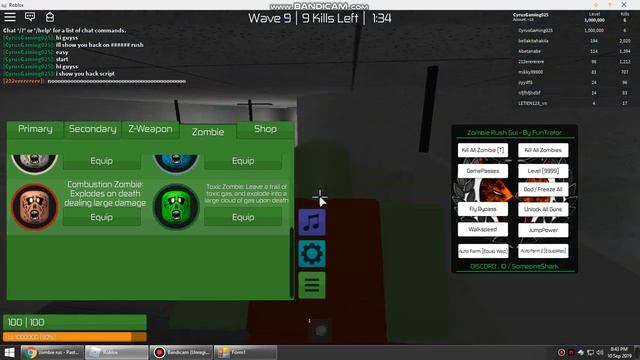 Hack Script on [Zombie Rush] Roblox 2020 смотреть онлайн