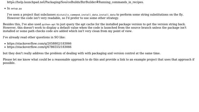 How to keep version number in a single place in a python project with setup.py and debian/control? смотреть онлайн