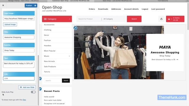 Top Slider Section - Open Shop Theme смотреть онлайн