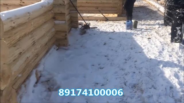 Сруб 4,7х5,7м в чашу с рубленными фронтонами и 5 ой стеной смотреть онлайн