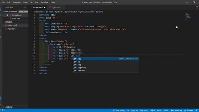 Creating Basic Navbar Using HTML SCSS . смотреть онлайн