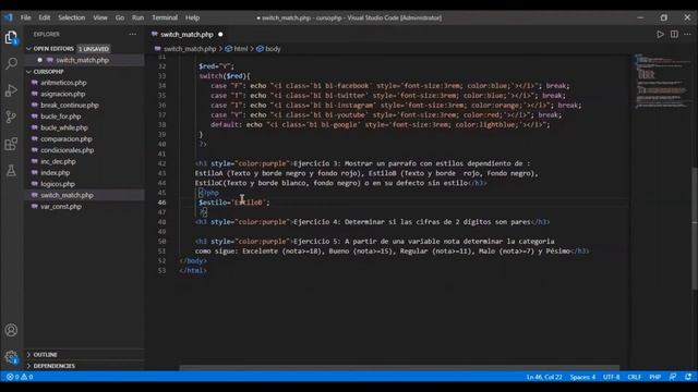 PHP 8.0 - Día 03: Switch, match смотреть онлайн