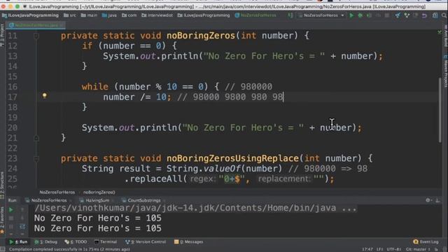 Java String.replaceAll | No Zeros For Heros Program | Replace Zeros With Example Code | InterviewDO смотреть онлайн