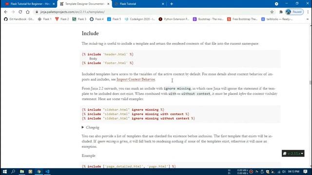 #6 Flask Tutorial in Hindi - SET and INCLUDE in Jinja смотреть онлайн