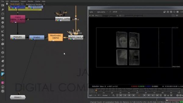 How to get reflections from glasses nuke keying - nuke tutorial - reflection in glass